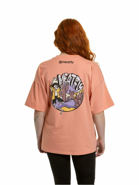 Meatfly Meatfly Damen-T-Shirt Vexey Coral Almond Skeleton