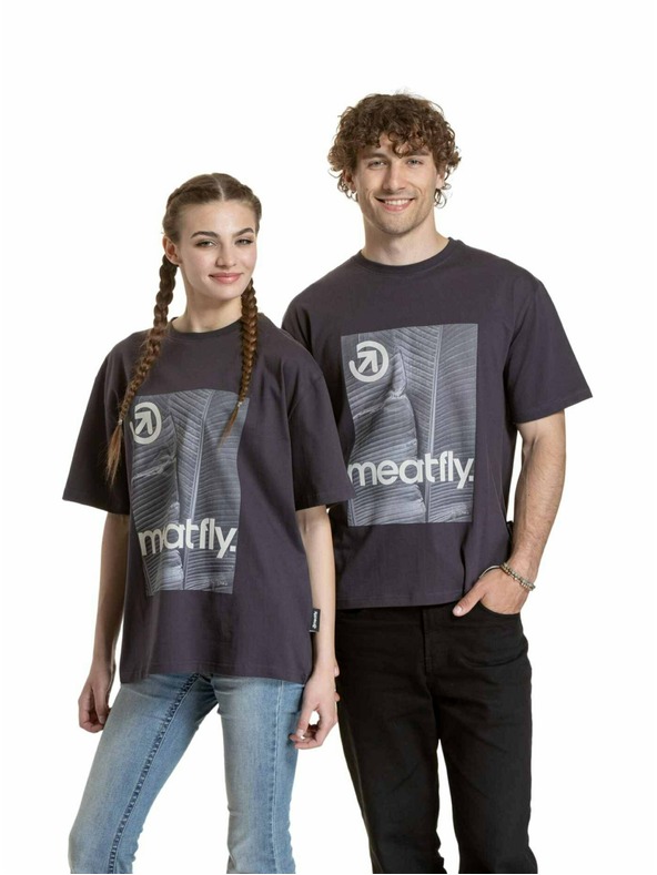 Meatfly Meatfly unisex T-Shirt Junglist Green Yellow Leaf | Grau