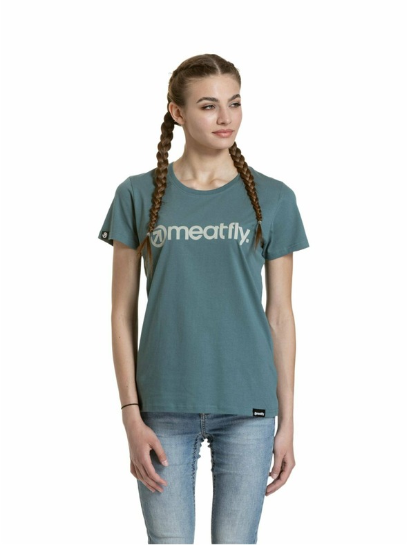 Meatfly Meatfly Damen-T-Shirt Ladies MF Logo North Atlantic | Grün