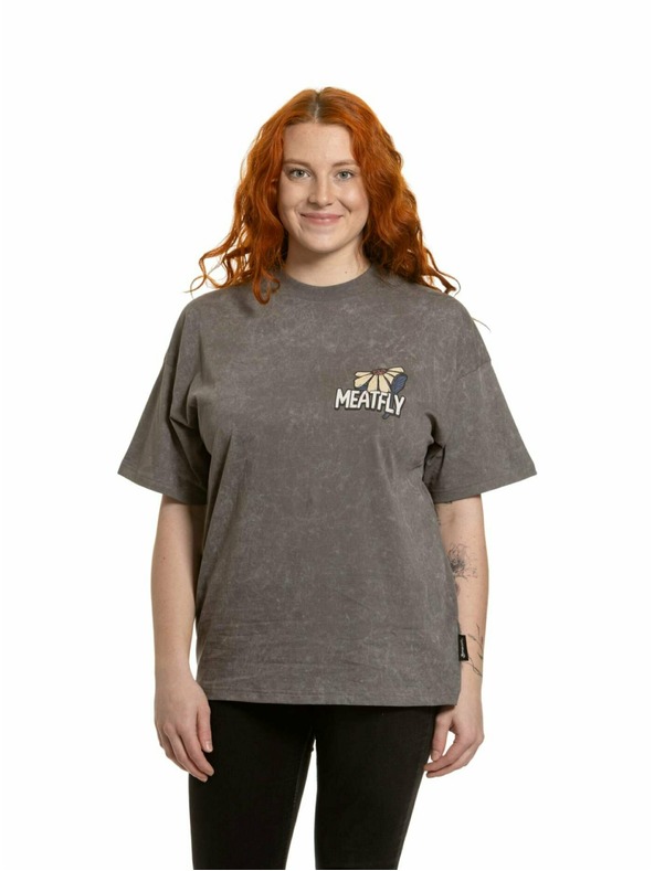 Meatfly Meatfly Damen-T-Shirt Vexey Pewter Flowers (Acid Wash) | Mehrfarbig