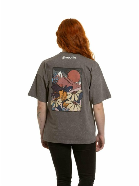 Meatfly Meatfly Damen-T-Shirt Vexey Pewter Flowers (Acid Wash) | Mehrfarbig