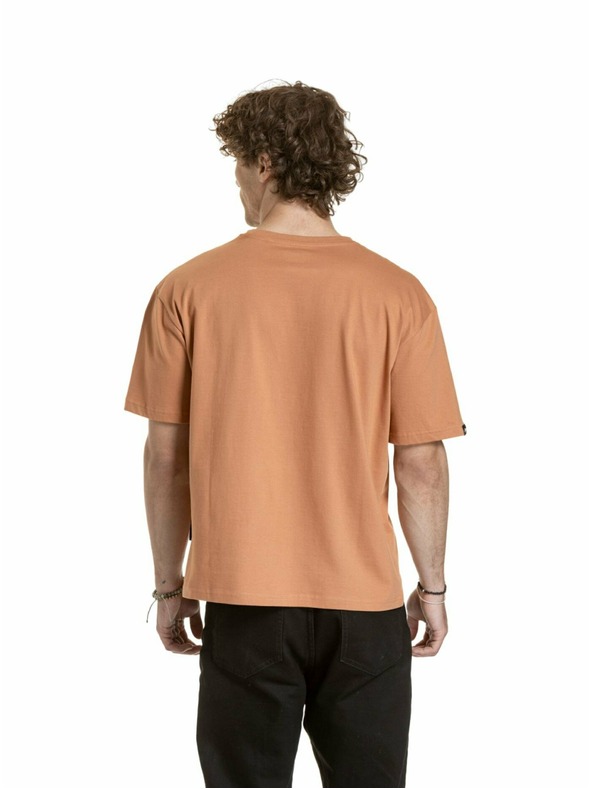 Meatfly Meatfly unisex T-Shirt Minimal Cork | Braun