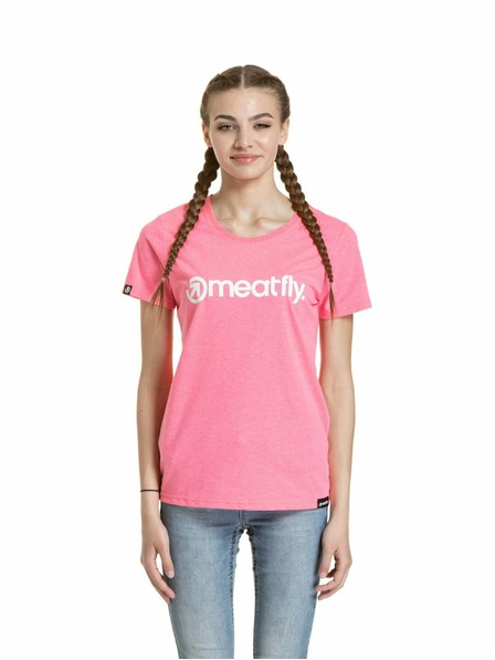 Meatfly Meatfly Damen T-Shirt Ladies MF Logo Neon Pink
