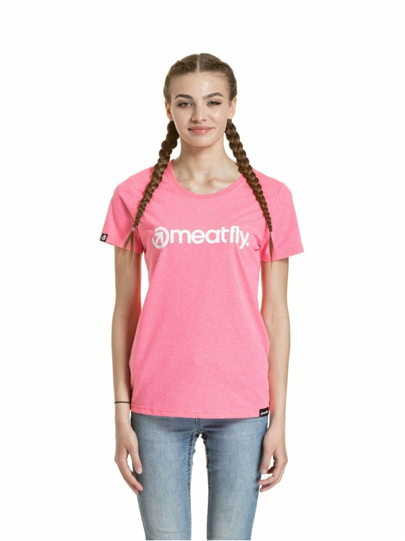 Meatfly Meatfly Damen T-Shirt Ladies MF Logo Neon Pink