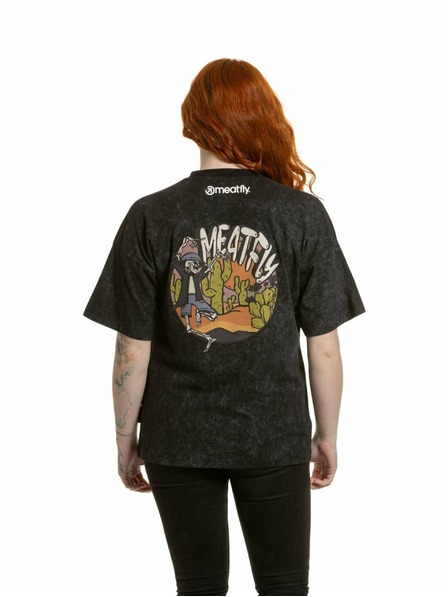 Meatfly Meatfly Damen T-Shirt Vexey Black Skeleton (Acid Wash)