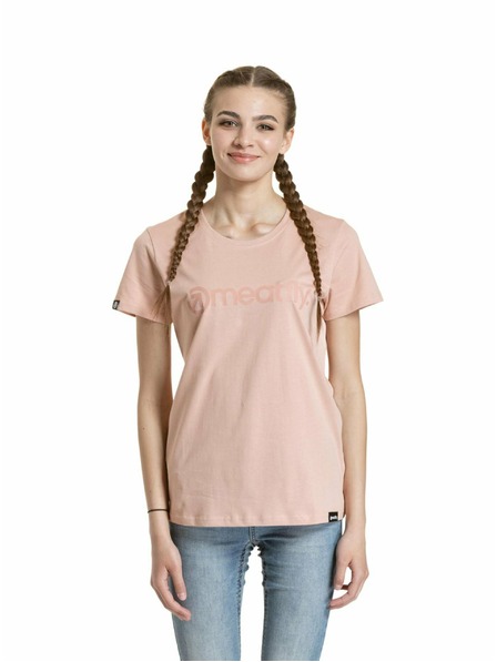 Meatfly Meatfly Damen T-Shirt Ladies MF Logo Sepia Rose | Rosa