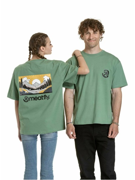 Meatfly Meatfly Unisex T-Shirt Cachuma Hedge Green Mountains