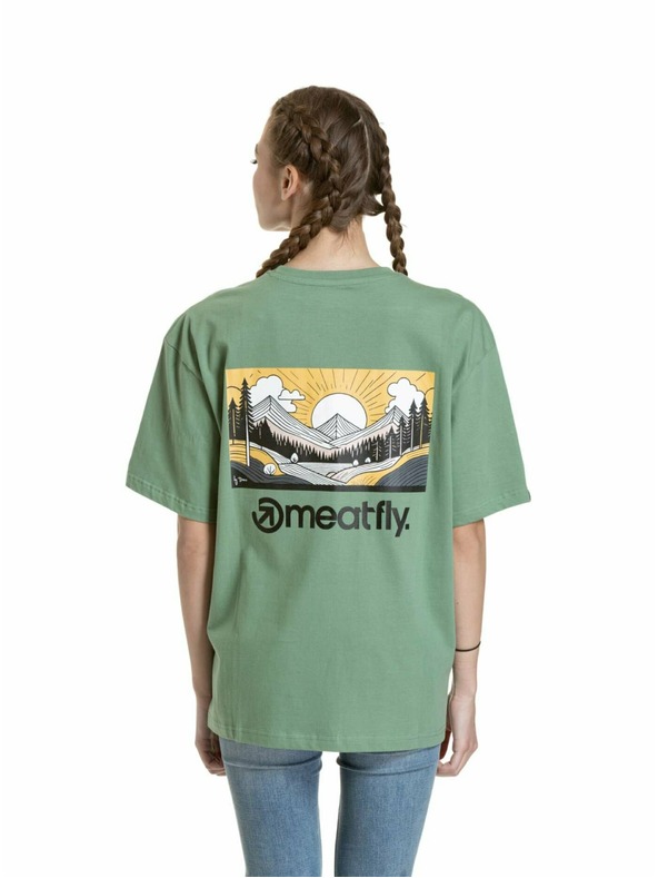 Meatfly Meatfly Unisex T-Shirt Cachuma Hedge Green Mountains