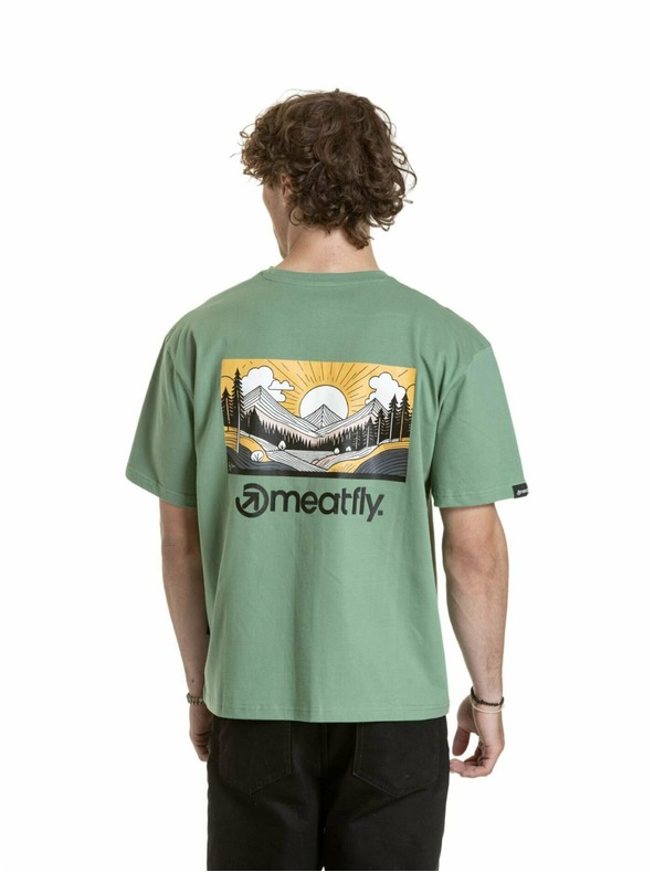 Meatfly Meatfly Unisex T-Shirt Cachuma Hedge Green Mountains