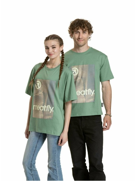 Meatfly Meatfly Unisex T-Shirt Junglist Grey Leaf | Grau