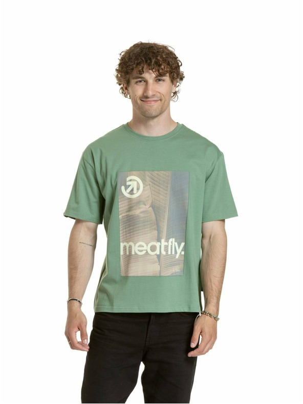 Meatfly Meatfly Unisex T-Shirt Junglist Grey Leaf | Grau