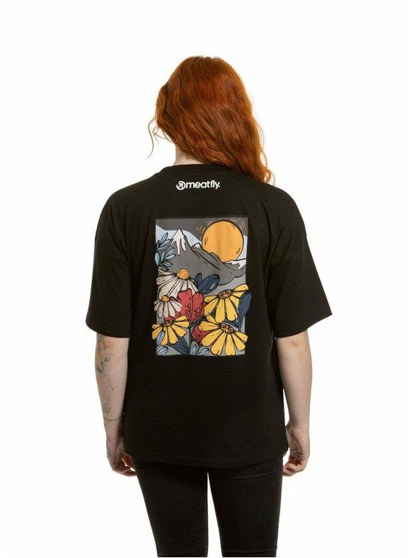 Meatfly Meatfly Damen T-Shirt Vexey Black Flowers