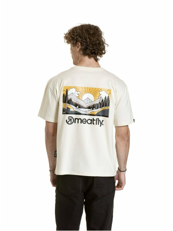 Meatfly Meatfly Unisex T-Shirt Cachuma Blanc Mountains