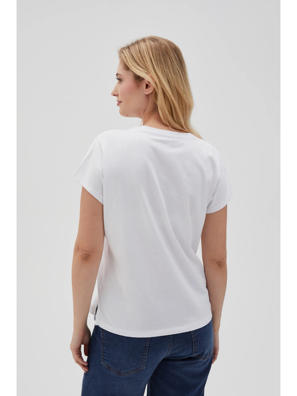Moodo Damen Basic T-Shirt Moodo – weiß