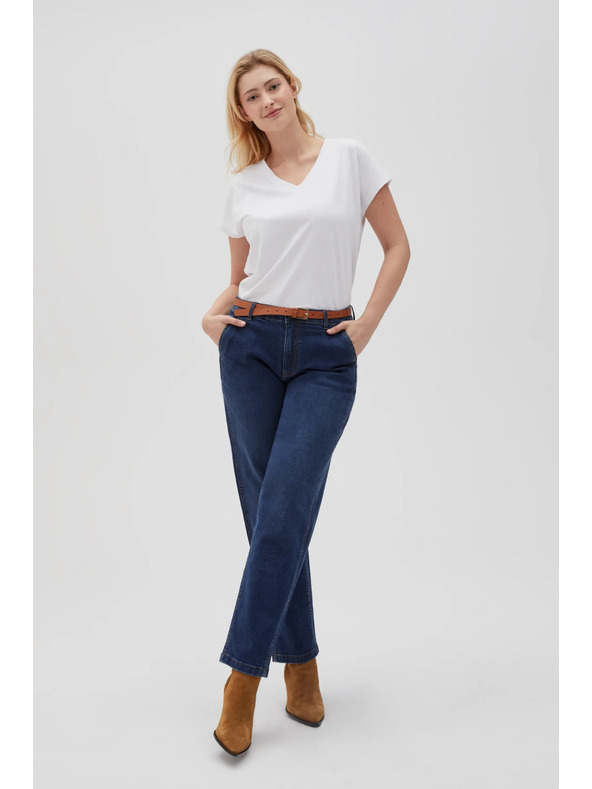 Moodo Damen Basic T-Shirt Moodo – weiß