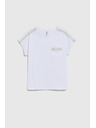 Moodo Damen T-Shirt mit silberner Applikation Moodo – weiß