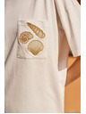 Moodo Damen weißes T-Shirt mit Druck