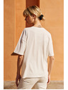 Moodo Damen weißes T-Shirt mit Druck