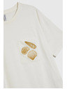 Moodo Damen weißes T-Shirt mit Druck