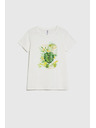 Moodo Damen weißes T-Shirt mit Druck