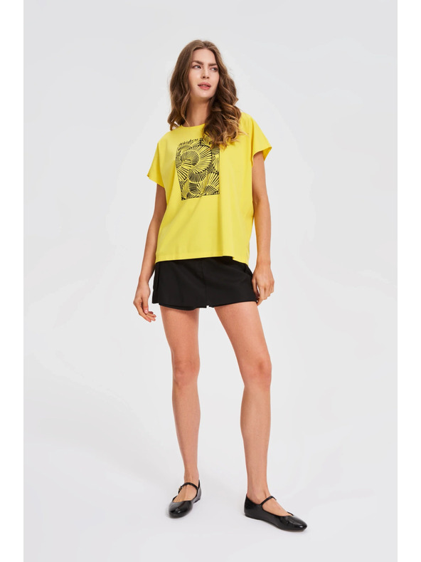 Moodo Damen T-Shirt Moodo – gelb