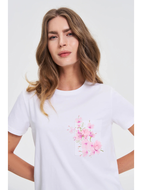 Moodo Weißes T-Shirt mit Aufdruck