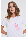 Moodo Weißes T-Shirt mit Aufdruck