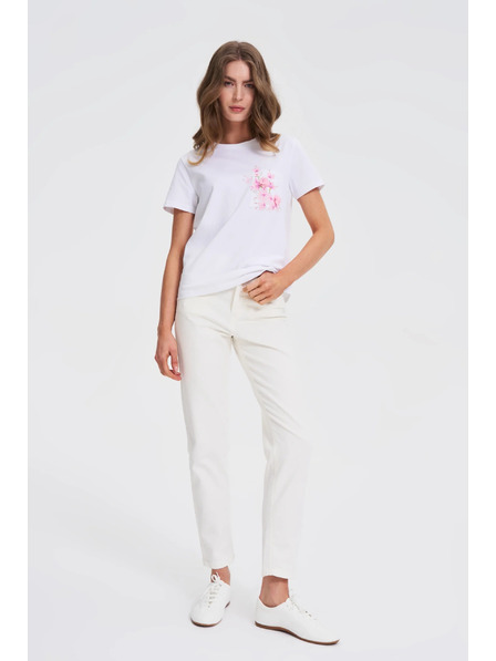 Moodo Weißes T-Shirt mit Aufdruck