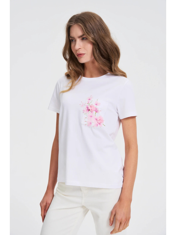 Moodo Weißes T-Shirt mit Aufdruck