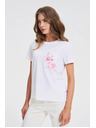 Moodo Weißes T-Shirt mit Aufdruck