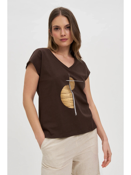 Moodo Damen Baumwoll-T-Shirt Moodo