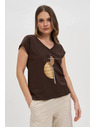 Moodo Damen Baumwoll-T-Shirt Moodo