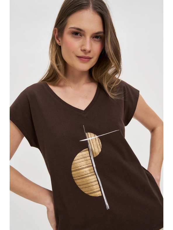 Moodo Damen Baumwoll-T-Shirt Moodo