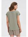 Moodo Damen T-Shirt mit Druck Moodo – olivgrün
