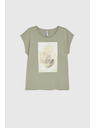 Moodo Damen T-Shirt mit Druck Moodo – olivgrün