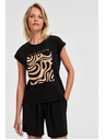 Moodo Damen-T-Shirt Moodo – schwarz