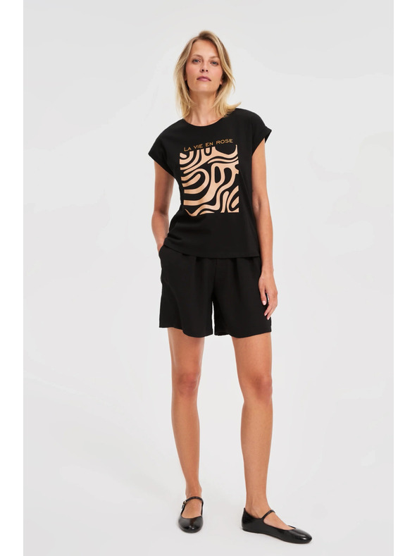 Moodo Damen-T-Shirt Moodo – schwarz