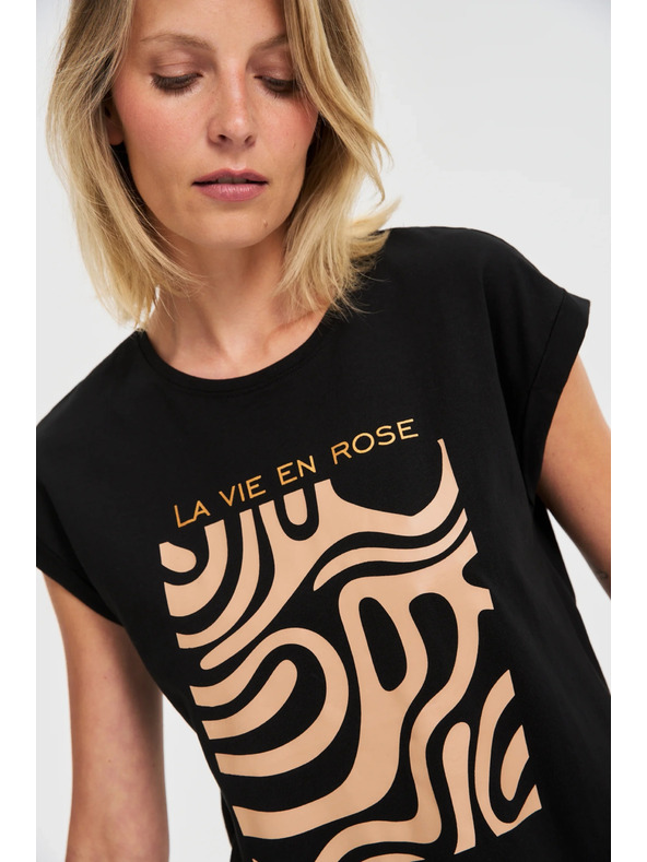 Moodo Damen-T-Shirt Moodo – schwarz