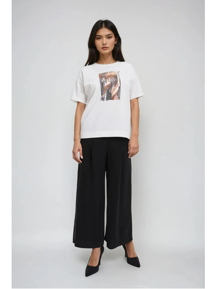 Moodo Damen T-Shirt mit Druck Moodo – weiß
