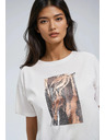 Moodo Damen T-Shirt mit Druck Moodo – weiß