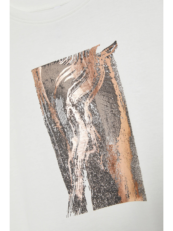 Moodo Damen T-Shirt mit Druck Moodo – weiß