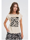 Moodo Damen T-Shirt Moodo – beige