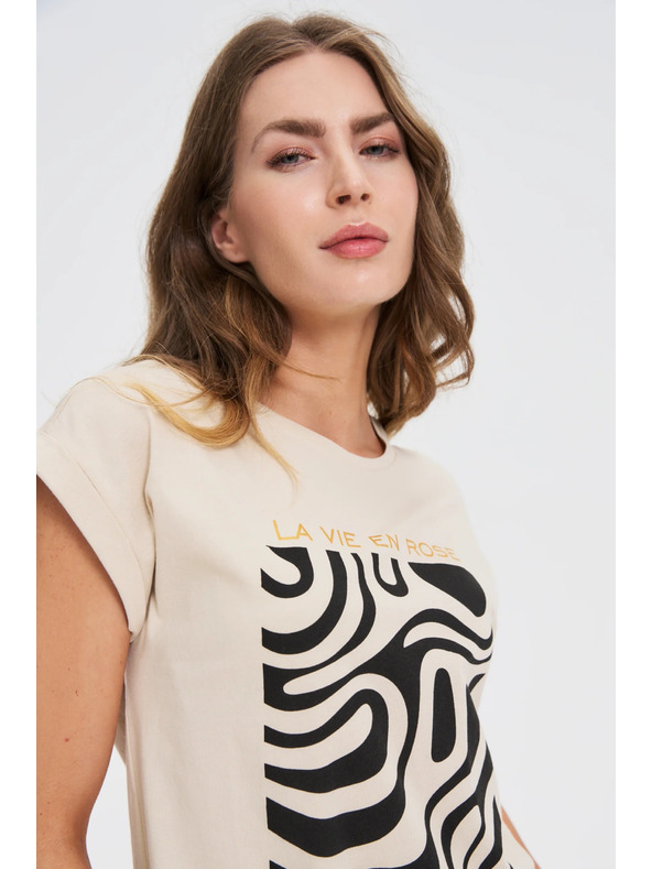 Moodo Damen T-Shirt Moodo – beige