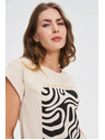 Moodo Damen T-Shirt Moodo – beige