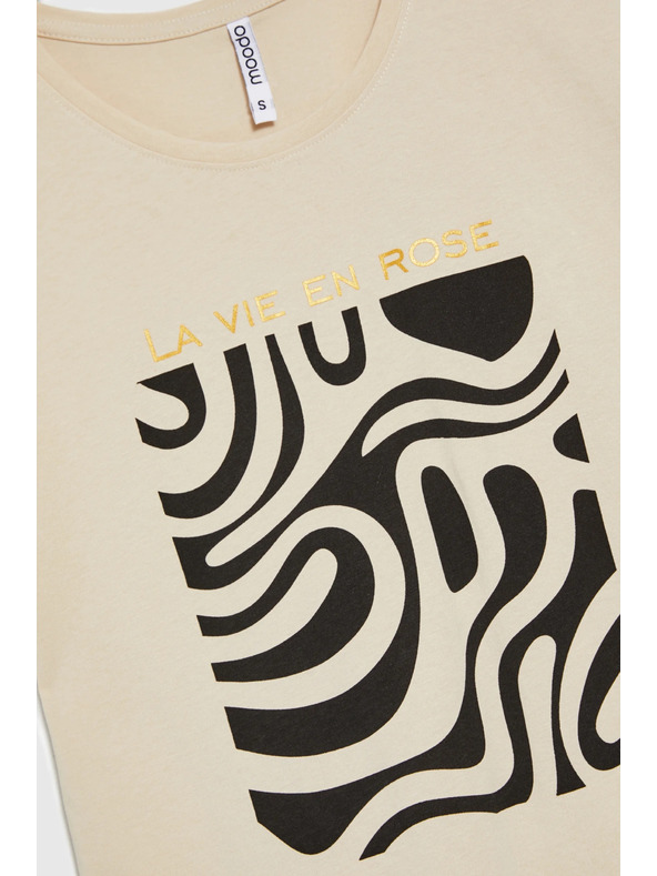 Moodo Damen T-Shirt Moodo – beige