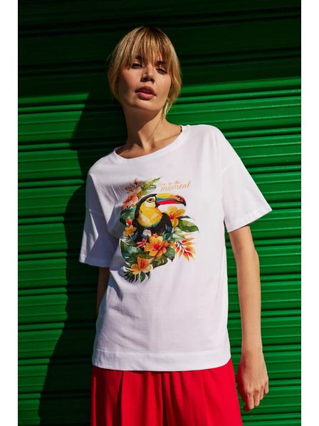 Moodo Damen-T-Shirt Moodo – weiß