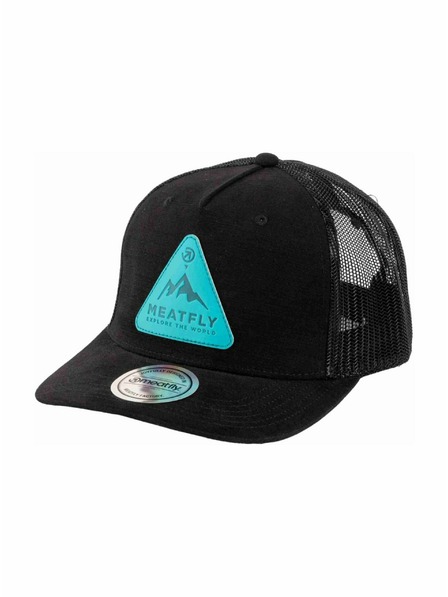 Meatfly Meatfly Trucker-Kappe Hawkye Black Peak | Schwarz |