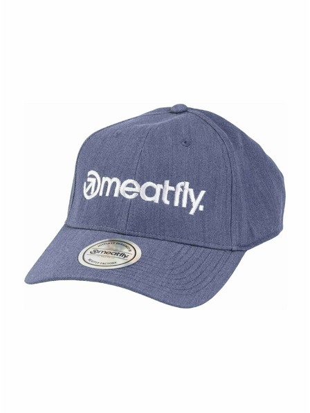 Meatfly Meatfly Flexfit-Kappe Gaten Blue / White Logo | Weiß | Größe