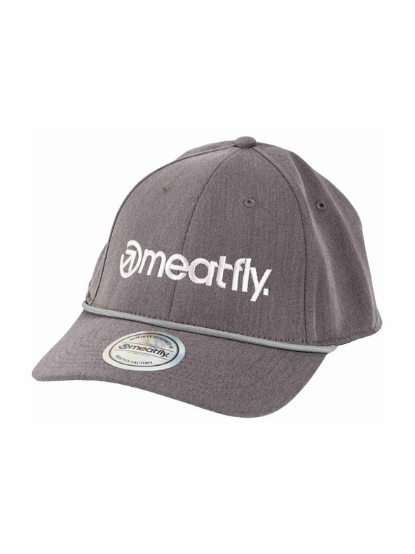 Meatfly Meatfly Flexfit-Kappe Gaten Grey / White Logo | Grau | Größe