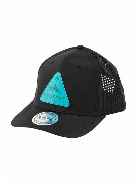 Meatfly Meatfly Snapback-Kappe Ollie Perfor Cap Black Peak | Schwarz |